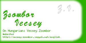 zsombor vecsey business card